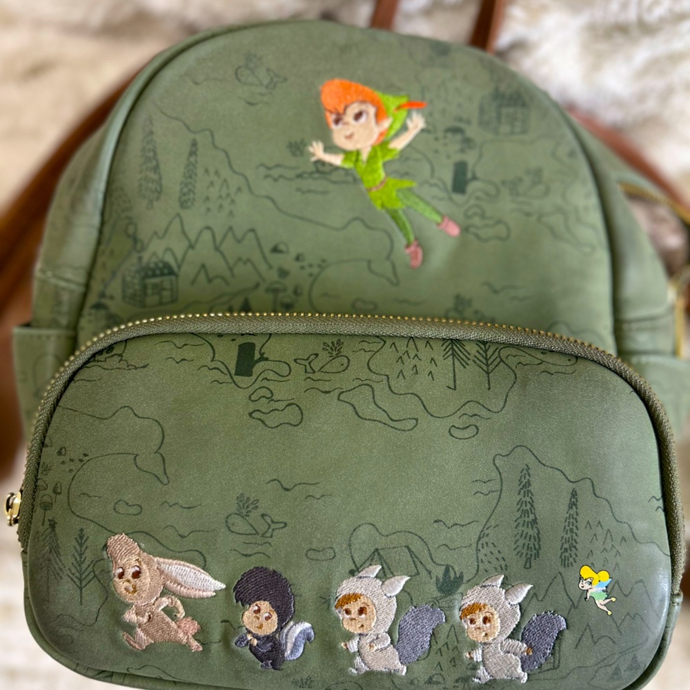 Loungefly Chibi Peterpan and lost boys mini backpack with matching cardholder